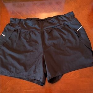 Avia Black Women's Athletic Shorts with Reflective Accent